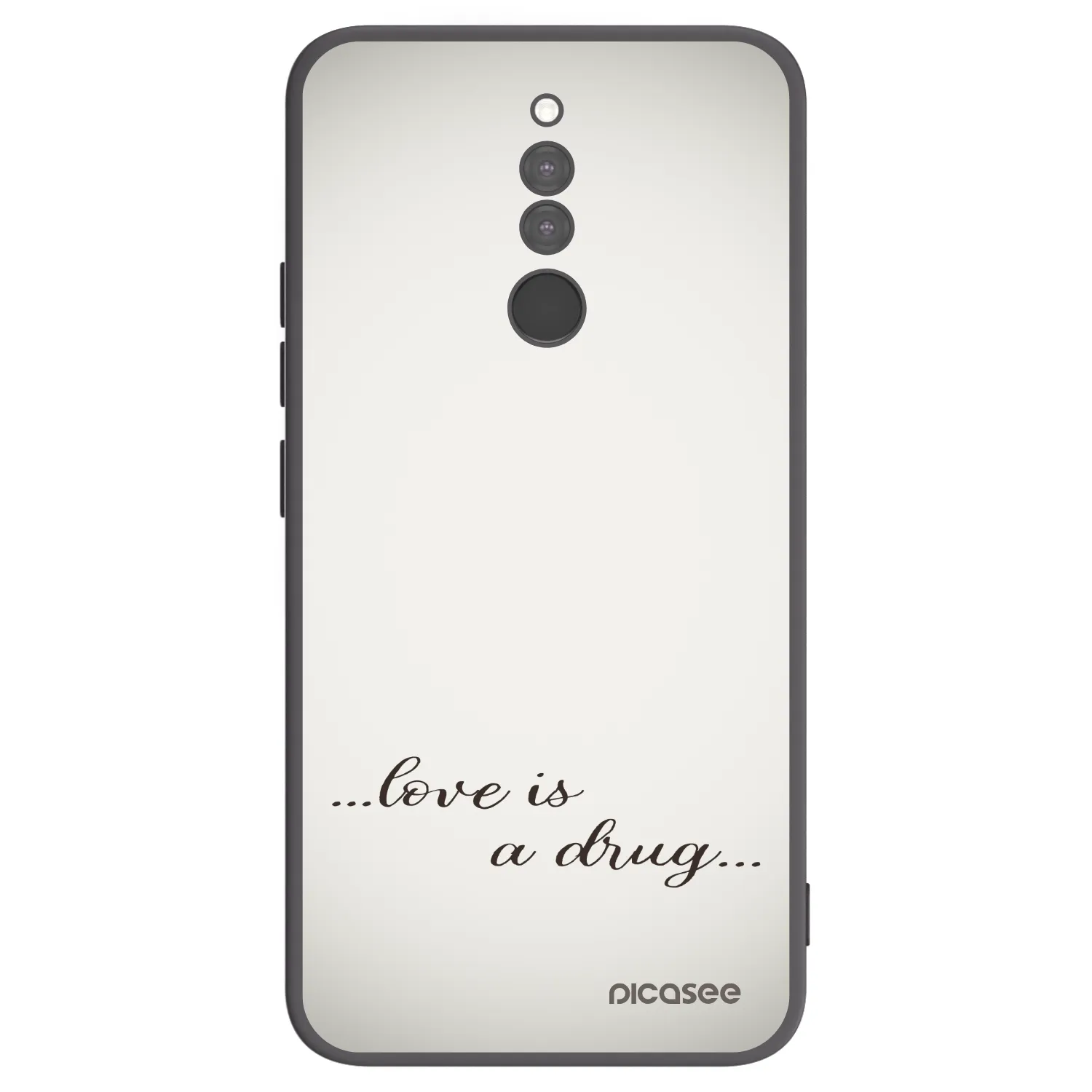 Picasee Μαύρη θήκη σιλικόνης για Xiaomi Redmi 8 - Love is a drug