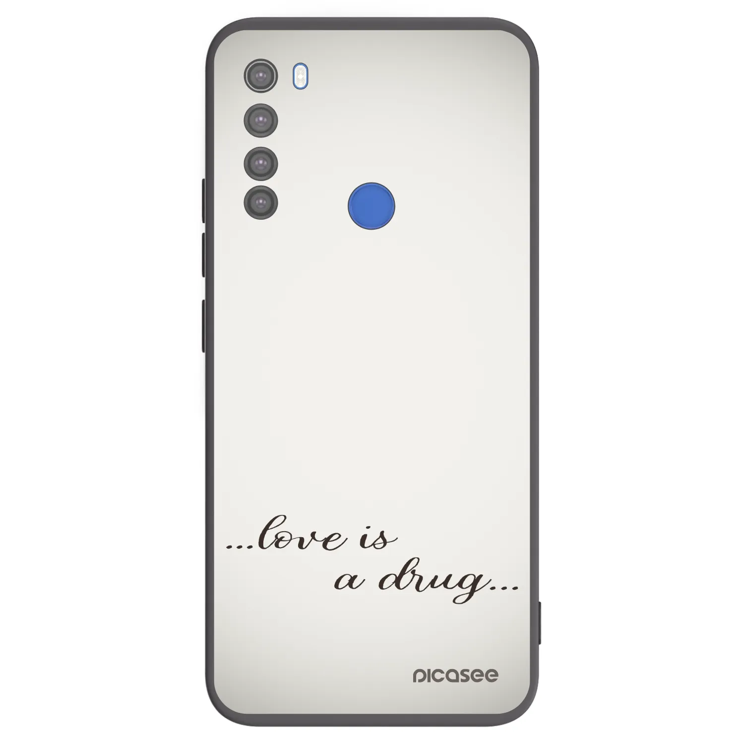 Picasee Μαύρη θήκη σιλικόνης για Xiaomi Redmi Note 8T - Love is a drug