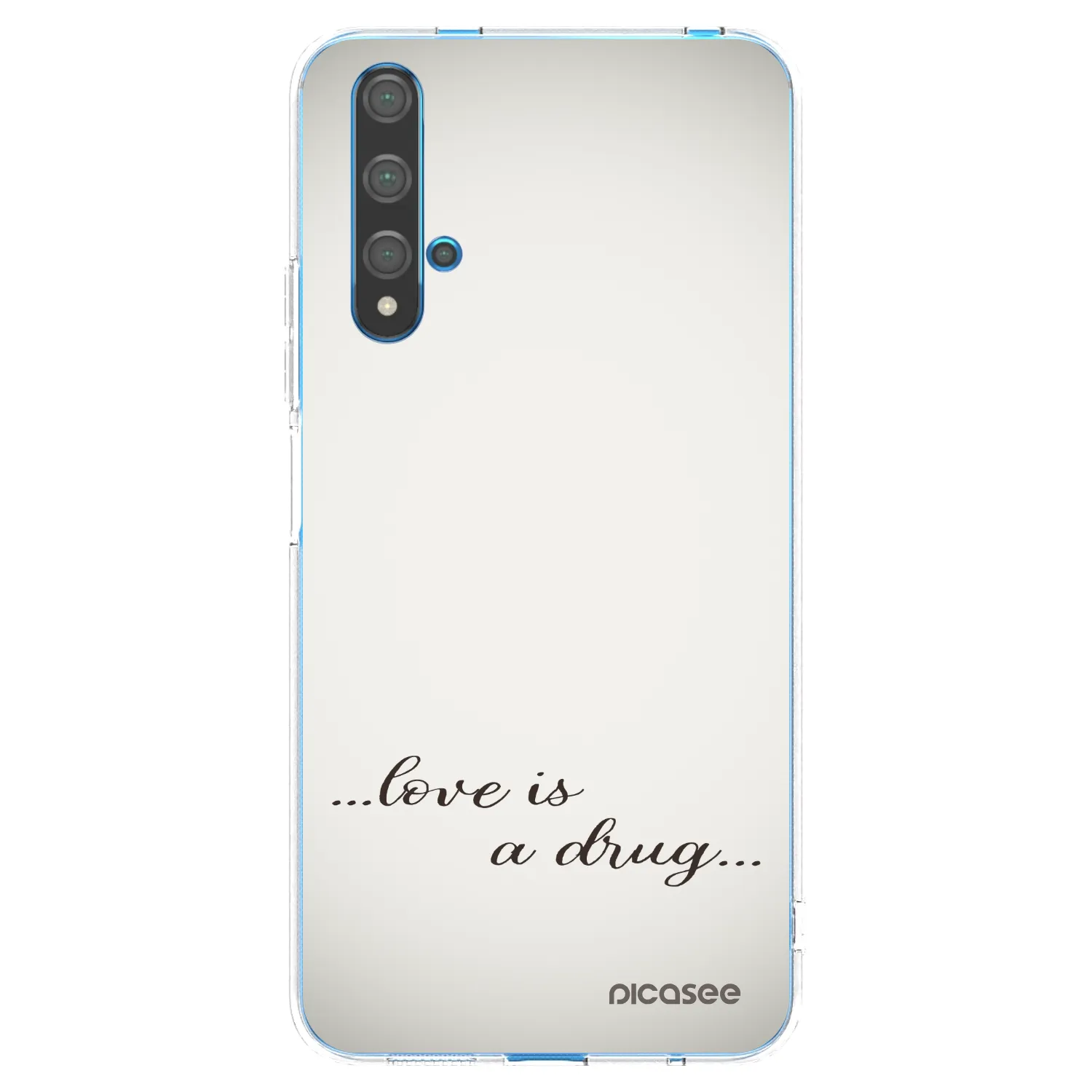 Picasee διαφανής θήκη σιλικόνης Huawei Nova 5T - Love is a drug