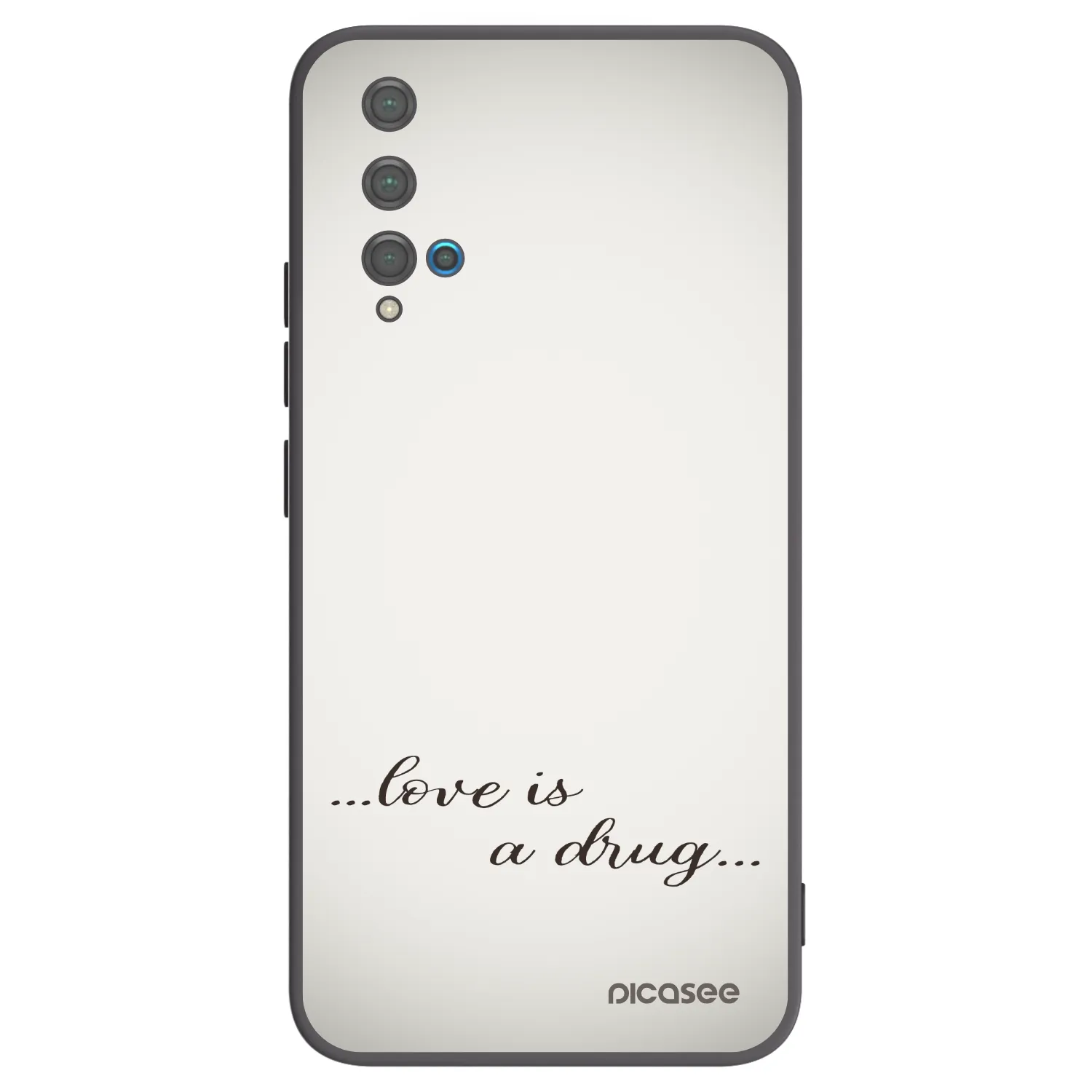 Picasee Μαύρη θήκη σιλικόνης για Huawei Nova 5T - Love is a drug