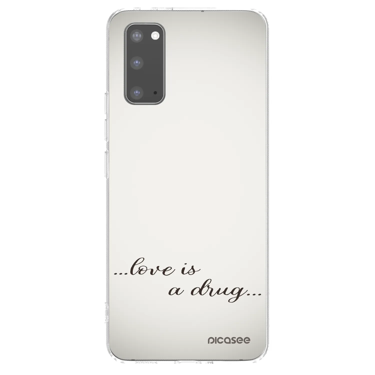 Picasee διαφανής θήκη σιλικόνης Samsung Galaxy S20 G980F - Love is a drug