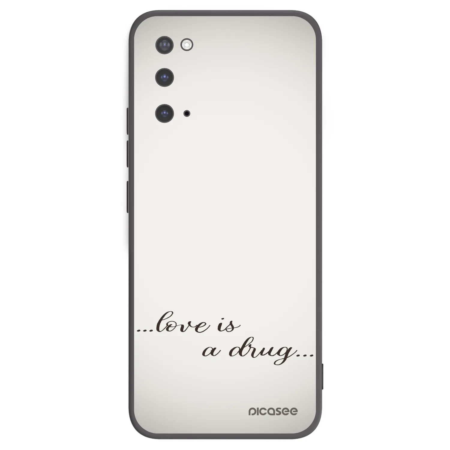 Picasee Μαύρη θήκη σιλικόνης για Samsung Galaxy S20 G980F - Love is a drug