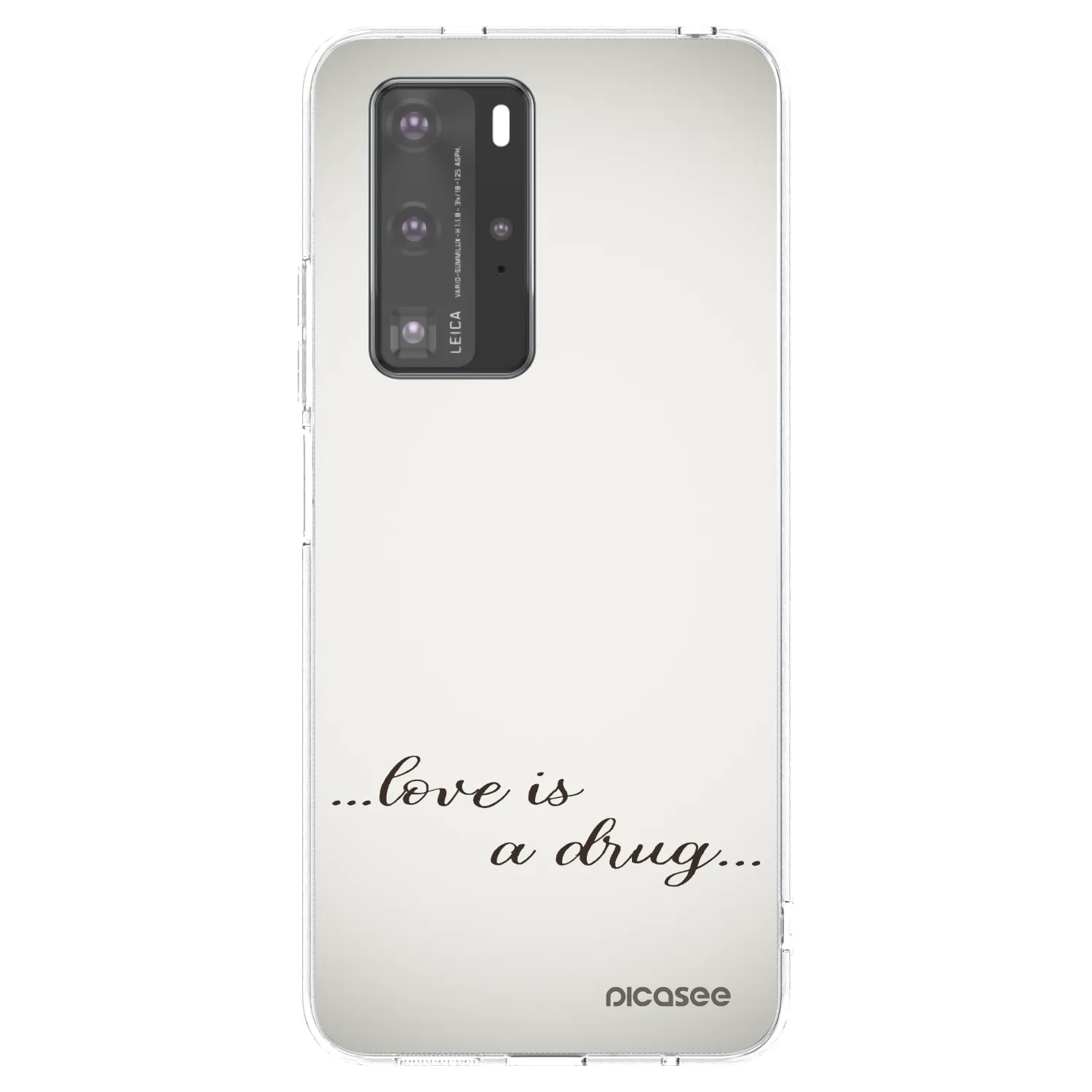 Picasee διαφανής θήκη σιλικόνης Huawei P40 Pro - Love is a drug