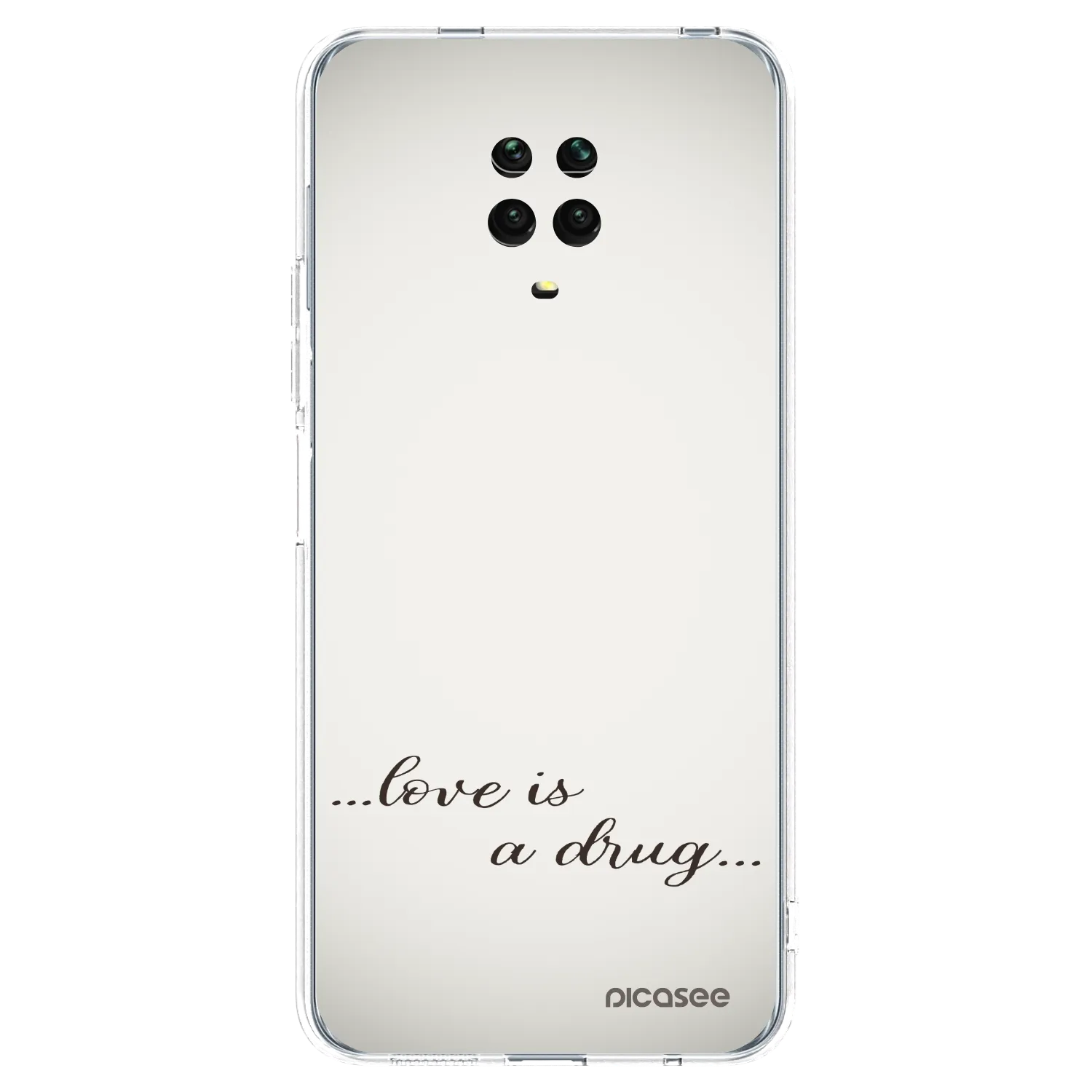 Picasee διαφανής θήκη σιλικόνης Xiaomi Redmi Note 9 Pro - Love is a drug