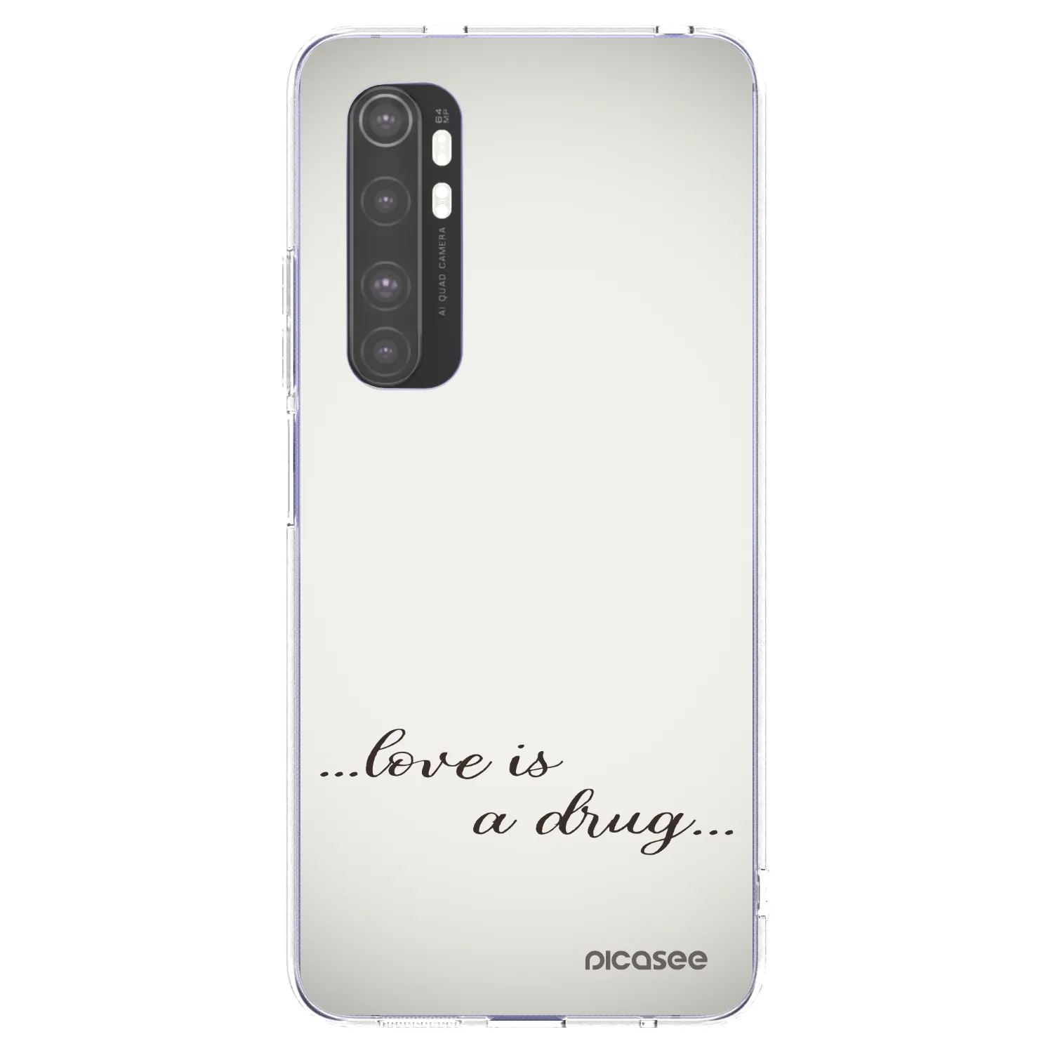 Picasee διαφανής θήκη σιλικόνης Xiaomi Mi Note 10 Lite - Love is a drug