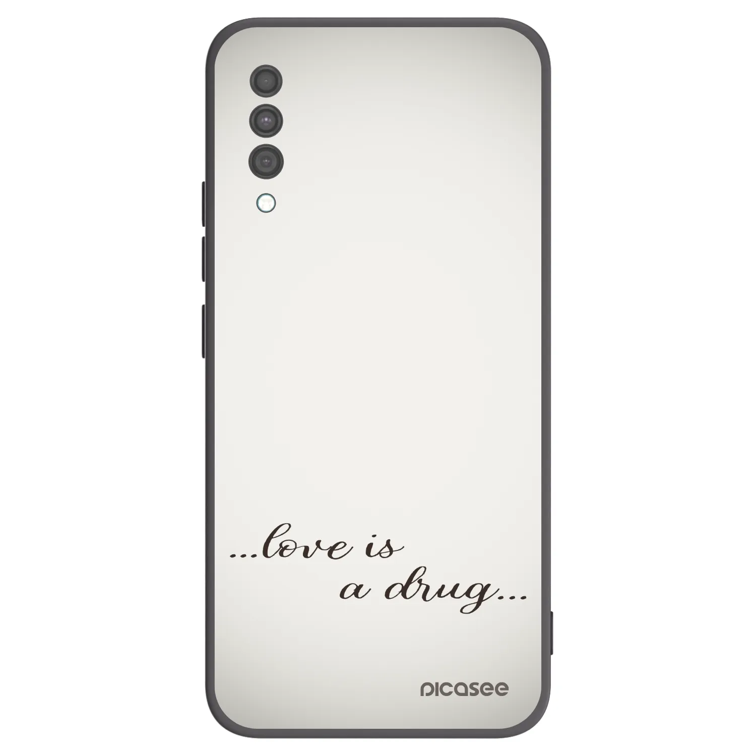 Picasee Μαύρη θήκη σιλικόνης για Samsung Galaxy A30s A307F - Love is a drug