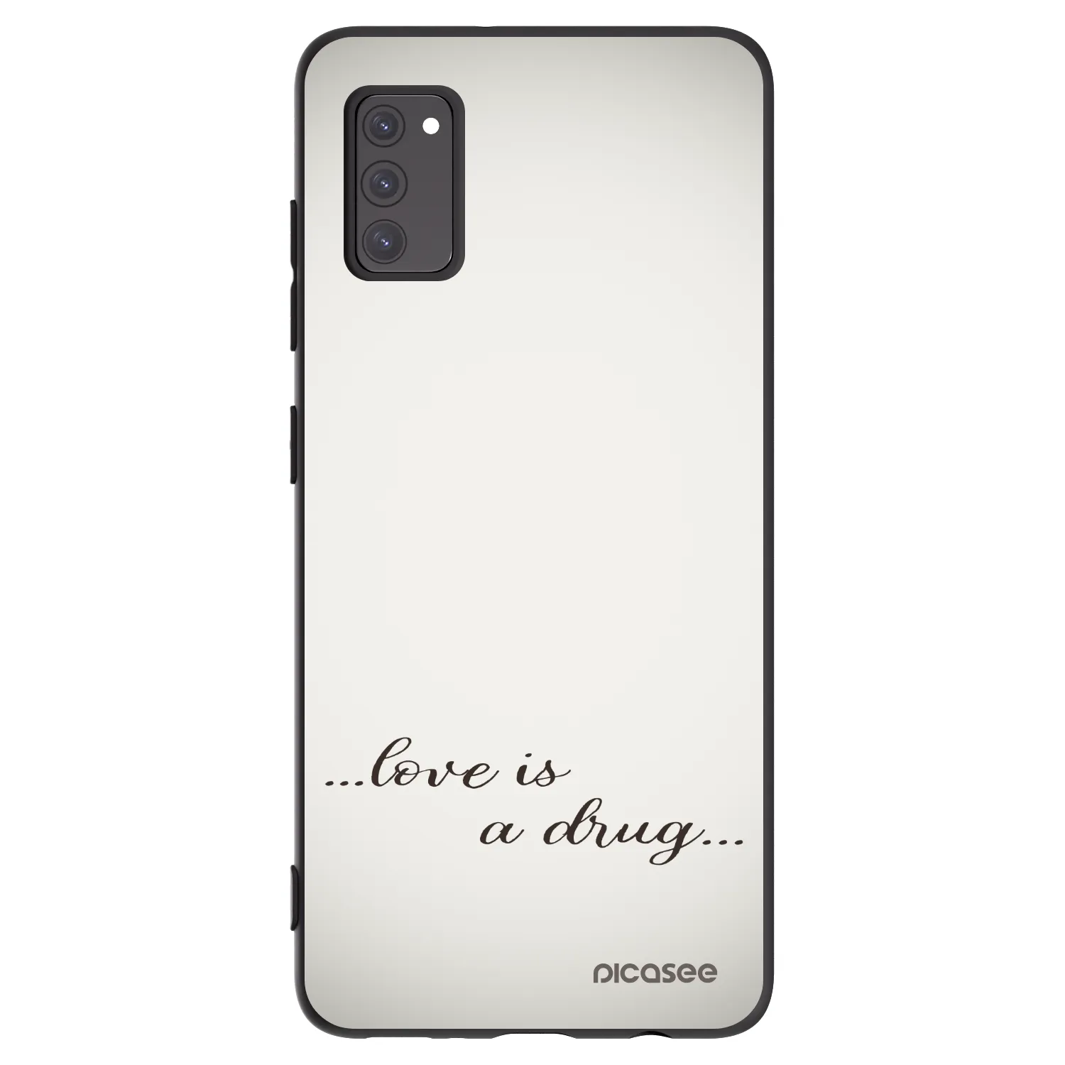 Picasee Μαύρη θήκη σιλικόνης για Samsung Galaxy A41 A415F - Love is a drug
