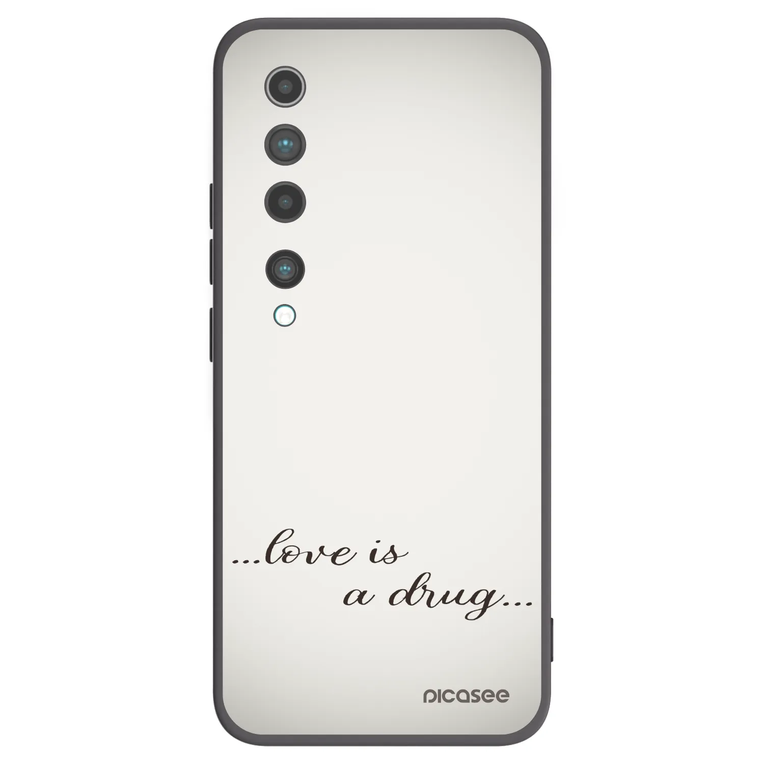 Picasee Μαύρη θήκη σιλικόνης για Xiaomi Mi 10 - Love is a drug