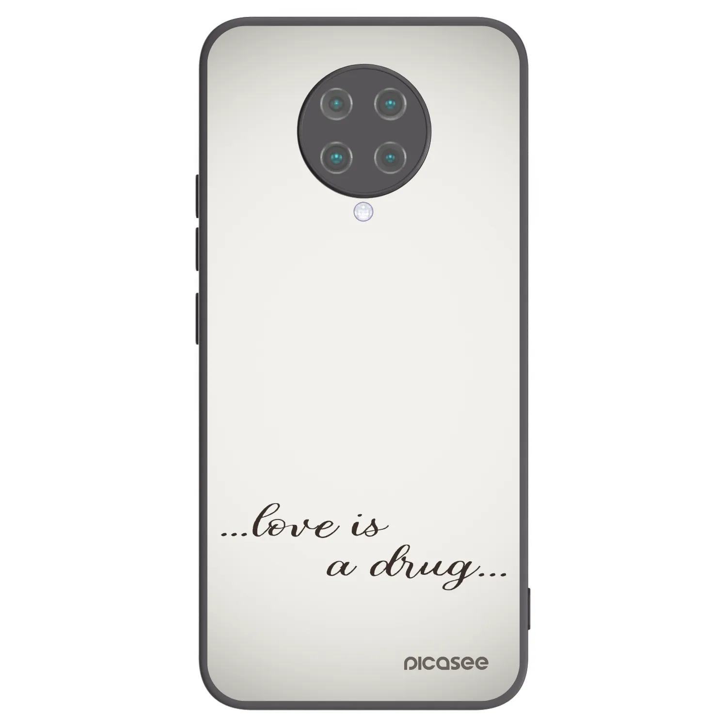Picasee Μαύρη θήκη σιλικόνης για Xiaomi Poco F2 Pro - Love is a drug