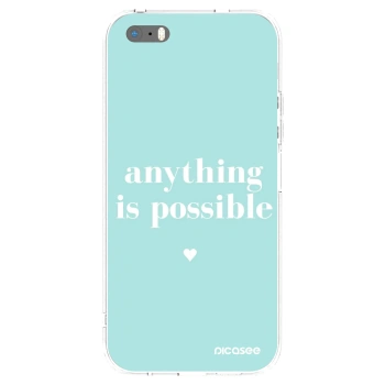 Picasee διαφανής θήκη σιλικόνης Apple iPhone 5/5S/SE - Anything is possible