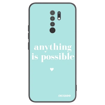 Picasee Μαύρη θήκη σιλικόνης για Xiaomi Redmi 9 - Anything is possible