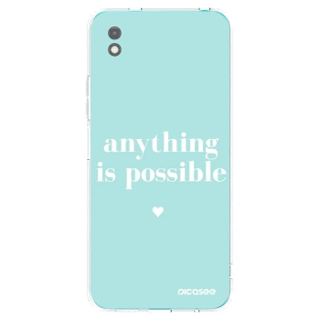 Picasee Μαύρη θήκη σιλικόνης για Xiaomi Redmi 9A - Anything is possible