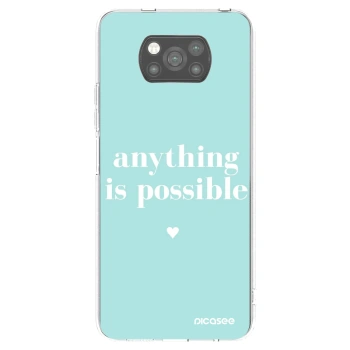Picasee Μαύρη θήκη σιλικόνης για Xiaomi Poco X3 - Anything is possible