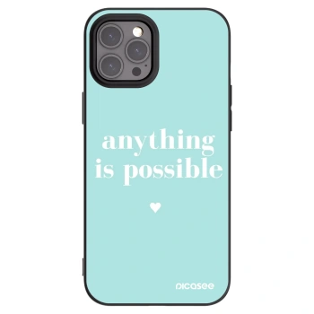 Picasee Μαύρη θήκη σιλικόνης για Apple iPhone 12 Pro Max - Anything is possible