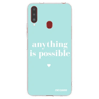 Picasee διαφανής θήκη σιλικόνης Samsung Galaxy A20s - Anything is possible