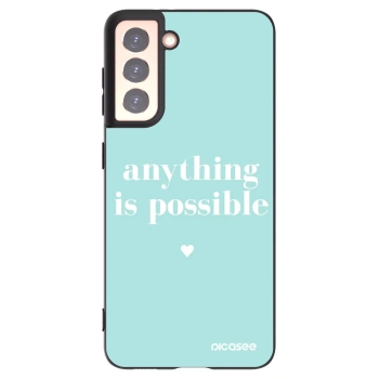 Picasee Μαύρη θήκη σιλικόνης για Samsung Galaxy S21 5G G991B - Anything is possible