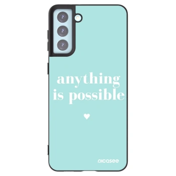 Picasee Μαύρη θήκη σιλικόνης για Samsung Galaxy S21+ 5G G996F - Anything is possible