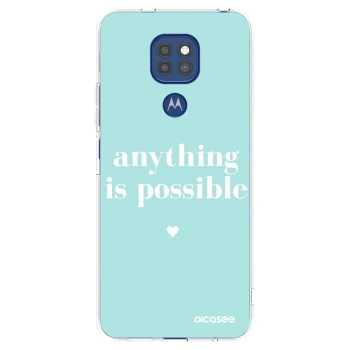 Picasee διαφανής θήκη σιλικόνης Motorola Moto G9 Play - Anything is possible
