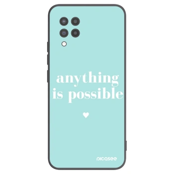 Picasee Μαύρη θήκη σιλικόνης για Samsung Galaxy A42 A426B - Anything is possible