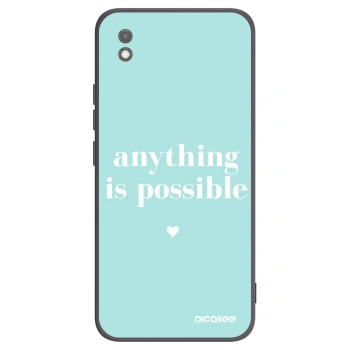Picasee Μαύρη θήκη σιλικόνης για Xiaomi Redmi 9AT - Anything is possible