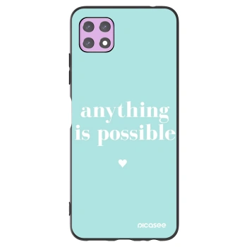 Picasee Μαύρη θήκη σιλικόνης για Samsung Galaxy A22 A226B 5G - Anything is possible