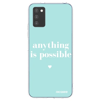 Picasee διαφανής θήκη σιλικόνης Samsung Galaxy A02s A025G - Anything is possible
