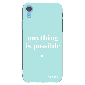 Picasee διαφανής θήκη σιλικόνης Apple iPhone XR - Anything is possible