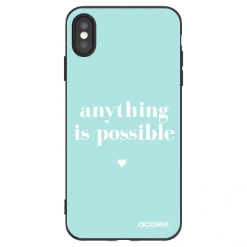 Picasee Μαύρη θήκη σιλικόνης για Apple iPhone XS Max - Anything is possible