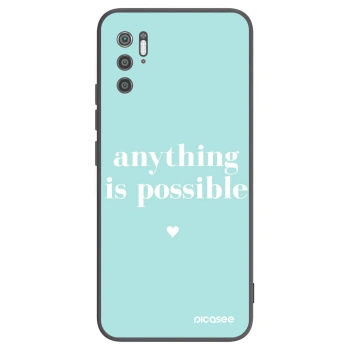 Picasee Μαύρη θήκη σιλικόνης για Xiaomi Poco M3 Pro 5G - Anything is possible