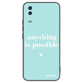 Picasee Μαύρη θήκη σιλικόνης για Vivo Y11s - Anything is possible
