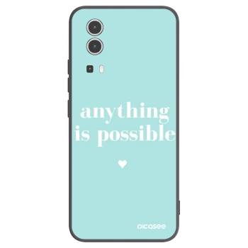 Picasee Μαύρη θήκη σιλικόνης για Vivo Y72 5G - Anything is possible