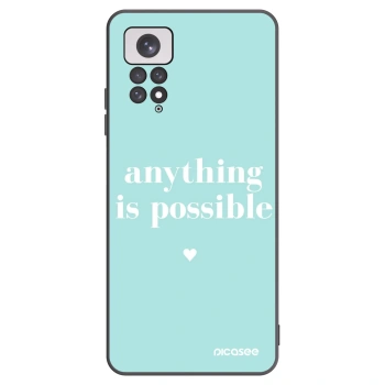 Picasee Μαύρη θήκη σιλικόνης για Xiaomi Redmi Note 11 - Anything is possible