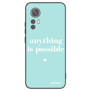Picasee Μαύρη θήκη σιλικόνης για Xiaomi 12 - Anything is possible