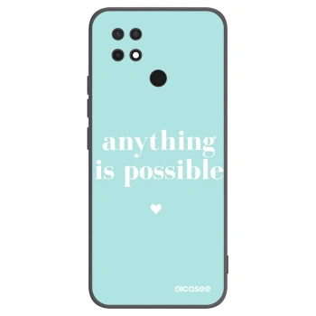 Picasee Μαύρη θήκη σιλικόνης για Xiaomi Redmi 10C - Anything is possible
