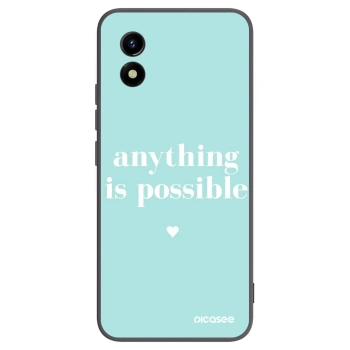 Picasee Μαύρη θήκη σιλικόνης για Vivo Y01 - Anything is possible