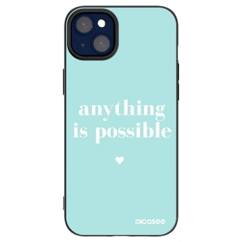 Picasee Μαύρη θήκη σιλικόνης για Apple iPhone 14 Plus - Anything is possible