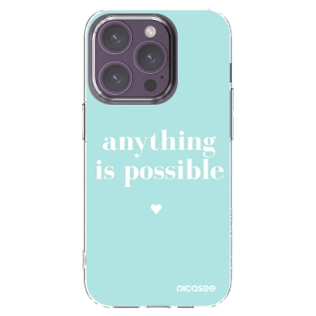 Picasee διαφανής θήκη σιλικόνης Apple iPhone 14 Pro - Anything is possible