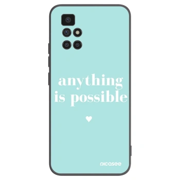 Picasee Μαύρη θήκη σιλικόνης για Xiaomi Redmi 10 (2022) - Anything is possible