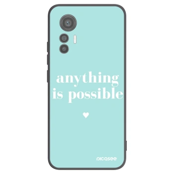 Picasee Μαύρη θήκη σιλικόνης για Xiaomi 12 Lite - Anything is possible