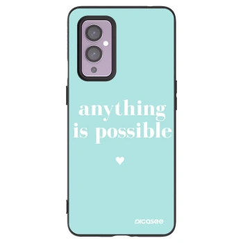 Picasee Μαύρη θήκη σιλικόνης για OnePlus 9 - Anything is possible