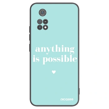 Picasee Μαύρη θήκη σιλικόνης για Xiaomi Poco M4 Pro - Anything is possible