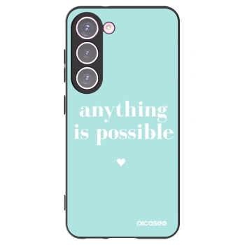 Picasee Μαύρη θήκη σιλικόνης για Samsung Galaxy S23 5G - Anything is possible