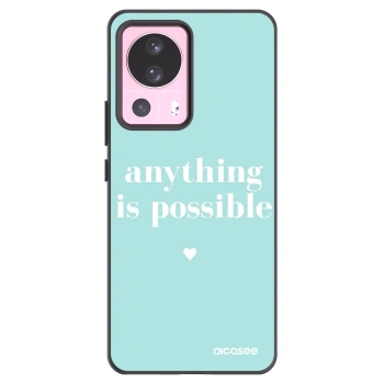 Picasee Μαύρη θήκη σιλικόνης για Xiaomi 13 Lite - Anything is possible