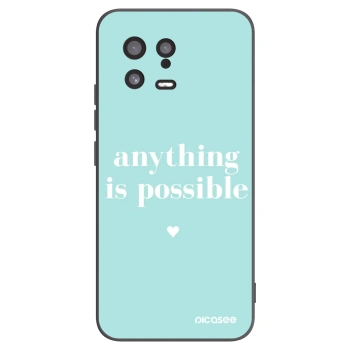 Picasee Μαύρη θήκη σιλικόνης για Xiaomi 13 - Anything is possible