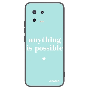 Picasee Μαύρη θήκη σιλικόνης για Xiaomi 13 Pro - Anything is possible