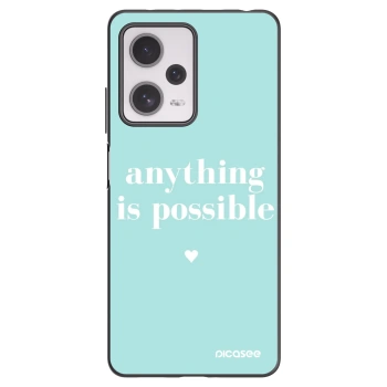 Picasee Μαύρη θήκη σιλικόνης για Xiaomi Redmi Note 12 Pro+ 5G - Anything is possible