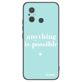 Picasee Μαύρη θήκη σιλικόνης για Xiaomi Redmi 12C - Anything is possible