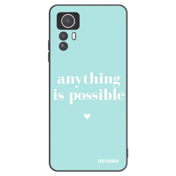 Picasee Μαύρη θήκη σιλικόνης για Xiaomi Redmi Note 12S - Anything is possible