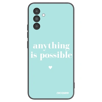 Picasee Μαύρη θήκη σιλικόνης για Samsung Galaxy A04s A047F - Anything is possible