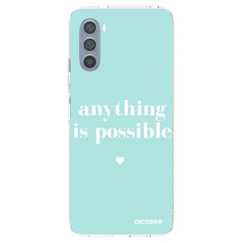 Picasee διαφανής θήκη σιλικόνης Motorola Moto G62 - Anything is possible